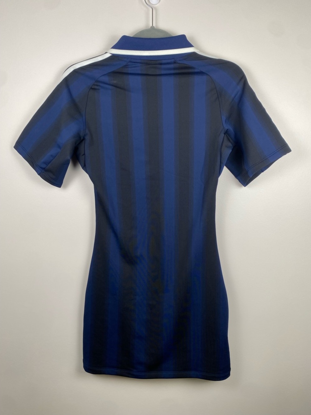 NWT Adidas Women's Footie Jersey Dress Blue Striped Small - Picture 5 of 8